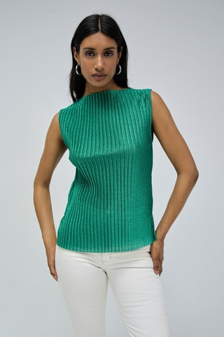 Top regular fit sin mangas - Verde
