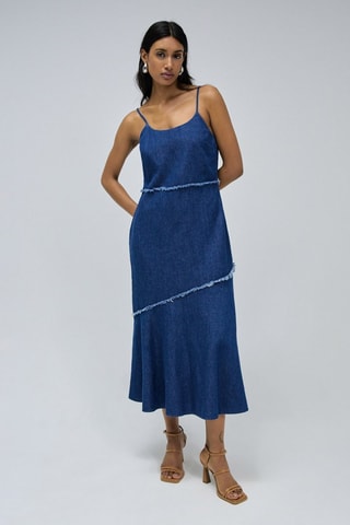 Robe longue sans manches - Bleu