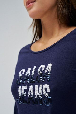 Camiseta slim fit - Azul oscuro