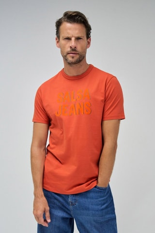 Camiseta slim fit - Naranja