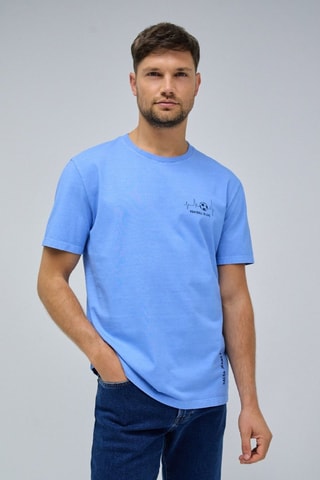 Camiseta regular fit - Azul claro