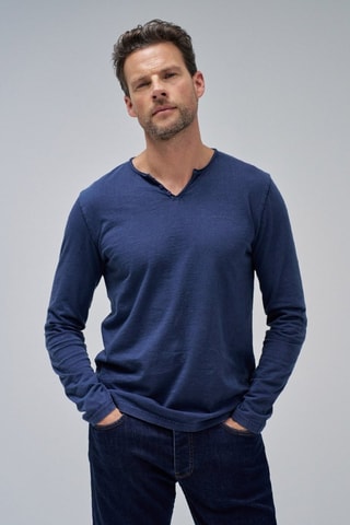 Camiseta slim fit - Azul