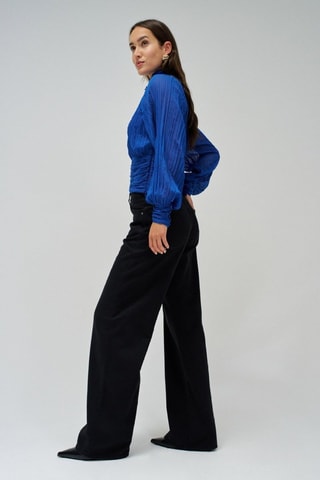 Blusa slim fit - Azul