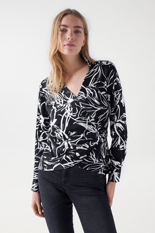 Blusa regular fit - Negro