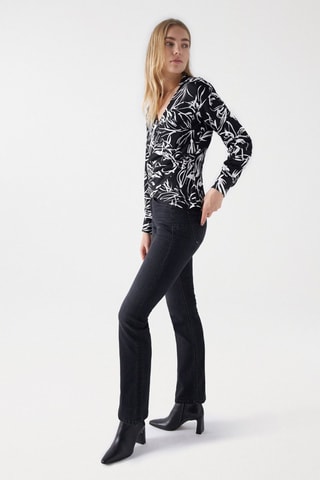 Blusa regular fit - Negro