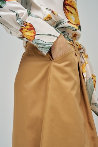 Falda midi - Camel