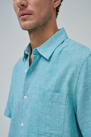 Chemise regular en lin - Ciel
