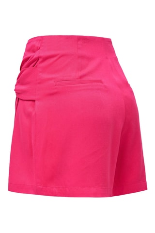 Falda cruzada de talle alto - Rosa vivo