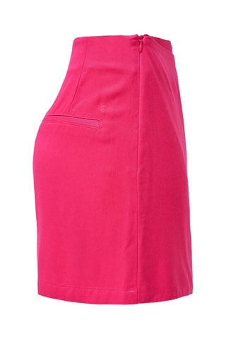 Falda cruzada de talle alto - Rosa vivo