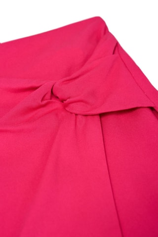 Falda cruzada de talle alto - Rosa vivo