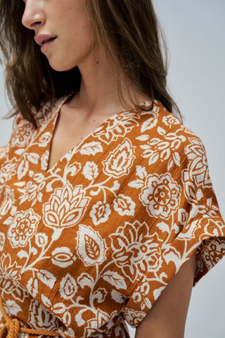Kimono - Naranja y blanco