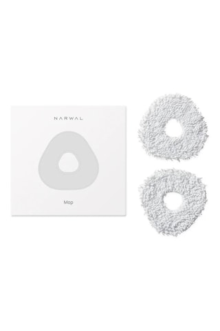 2 mopas de microfibra para aspirador Narwal - Blanco