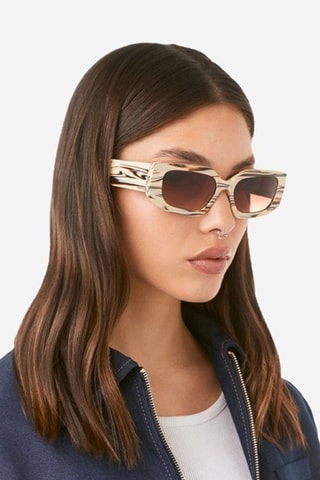 Zonnebril Dames Trendset - Categorie 2 - Beige en bruin