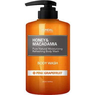 Gel de banho com mel e macadâmia - Toranja rosa - 500 ml