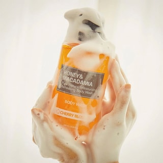 Gel de banho com mel e macadâmia - Toranja rosa - 500 ml