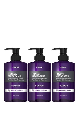 3 Shampoos Proteïne Honing & Macadamia Amber Vanille - 3 x 100 ml