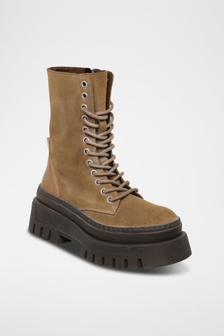 Leren Enkellaarzen Coast - Taupe
