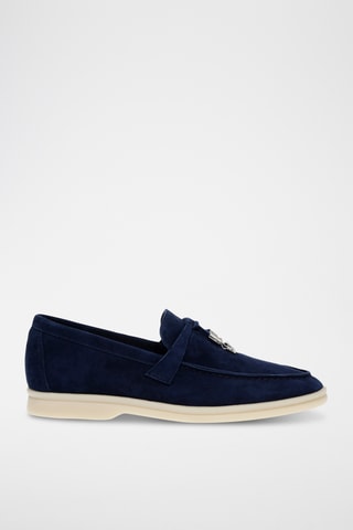 Nubuck Mocassins Portland - Marineblauw