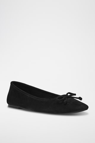 Nubuck Ballerina's Malinda - Zwart