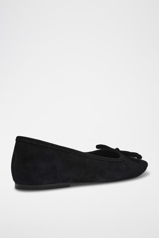 Nubuck Ballerina's Malinda - Zwart