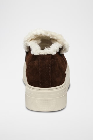Gevoerde Platform Nubuck Slip-ons Maya - Donkerbruin
