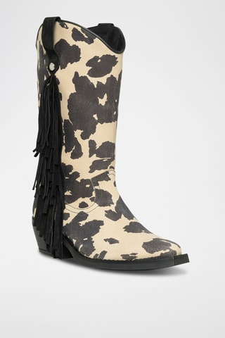 Leren Laarzen Wallace - Beige en Zwart