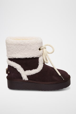 Gevoerde Nubuck Platform Enkellaarzen Shadow - Bruin