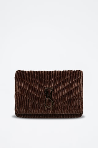 Velours Handtas Voler - Bruin