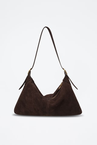 Sac porté épaule en nubuck Bklarity - Marron foncé