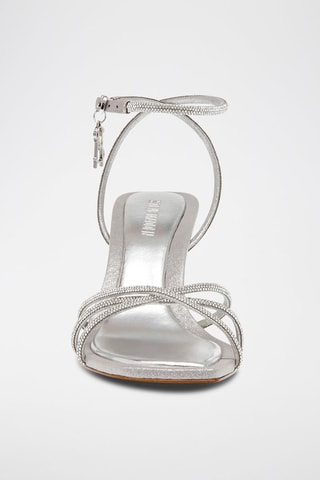 Sandalen met hak - Zilverkleurig