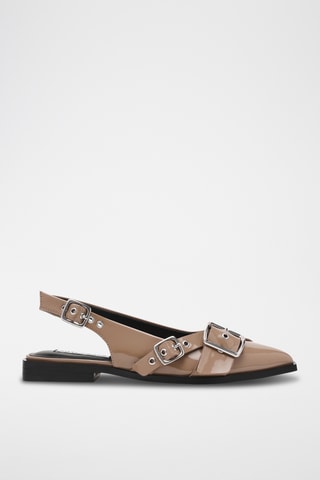 Gelakte Ballerina's Grezly - Taupe