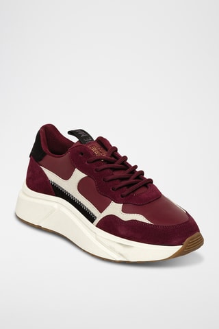 Leren Platform Sneakers Starlyn - Bordeauxrood