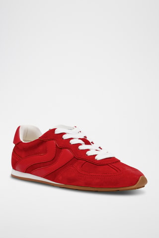 Nubuck Sneakers Abbi - Rood