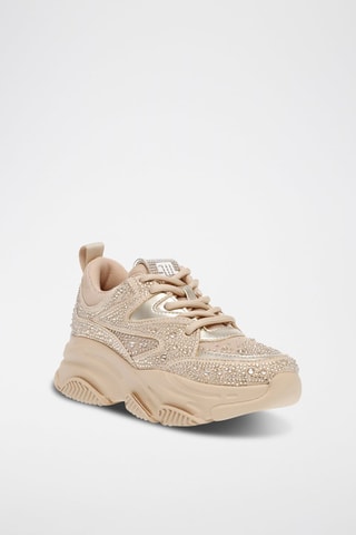 Sneakers met strass - Beige