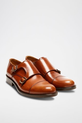 Derbies com fivelas em couro Castanho - British Passport - Castanho