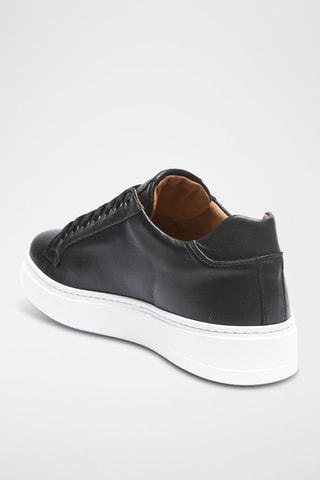 Sapatilhas em couro Regular - Preto - Preto