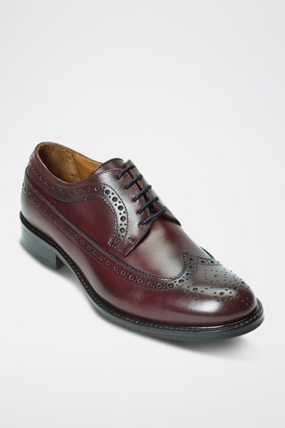 Derbies em couro Regular - Bordô - Bordô