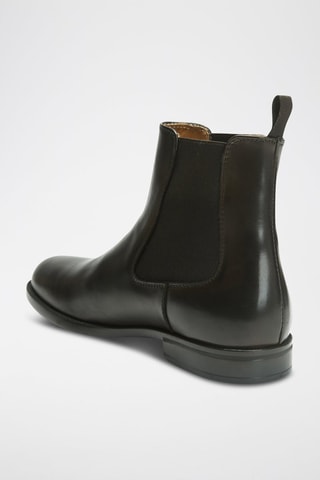 Botins Chelsea em couro Regular - Castanho-escuro - Castanho-escuro