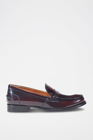 Mocassins em couro envernizado Bordô - British Passport - Bordô