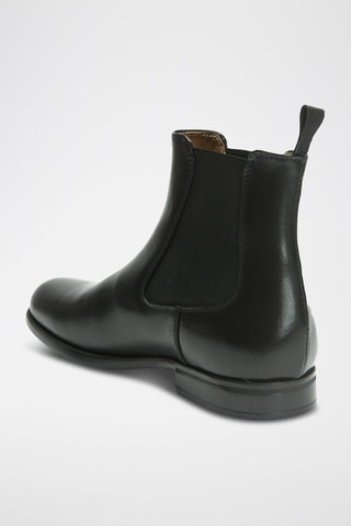 Botins Chelsea em couro Regular - Preto - Preto