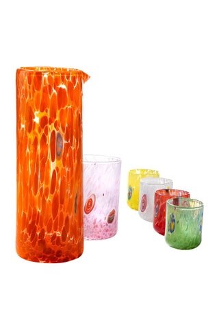 Jarra de vidrio soplado de manera tradicional Murrine - 60 cl