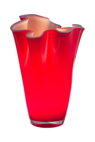 Jarrón luminoso LED Wave  - Rojo - 19 x 19 x 30 cm