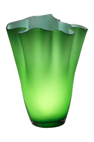 Jarrón luminoso LED Wave  - Verde - 19 x 19 x 30 cm
