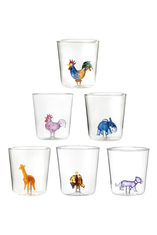 6 vasos de vidrio de borosilicato Pet Friends - 30 cl
