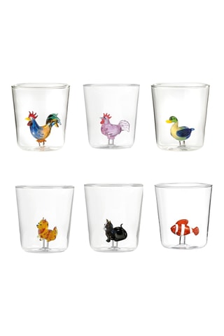 6 vasos de vidrio de borosilicato Pet Friends - 30 cl