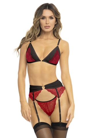 3-delige Set Rood en Zwart