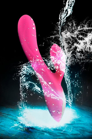 Siliconen Vibrator Rabbit Roze - 10,5 cm