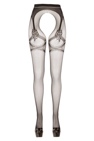 Opengewerkte Panty Zwart