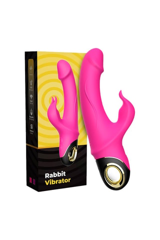 Waterproof Siliconen Vibrator Rabbit - Roze - 22,2 cm