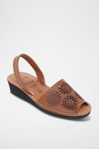 Sandales en cuir Avarca Menorquina - Marron et noir